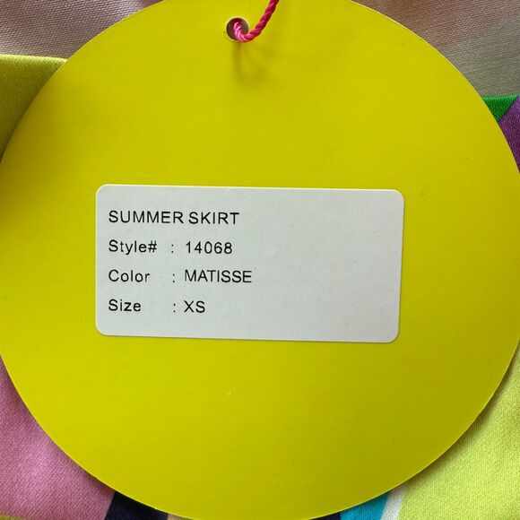 NWT Alden Adair Summer Tiered Maxi Skirt with Slit in Matisse Multicolor Size XS - Picture 7 of 10